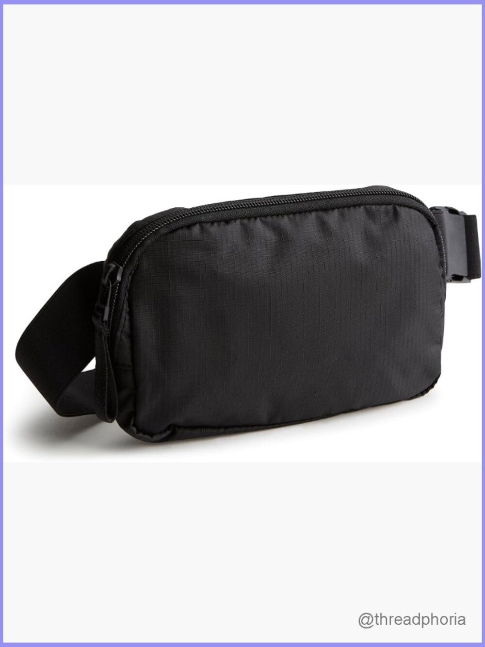 Ripstop Small Belt Bag Water-Repellent Crossbody with Pockets